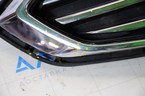 Radiator grill assembly with frame Ford Fusion mk5 17-18 sand, cracks, bumps on chrome, broken fasteners