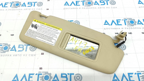 Right visor Audi A4 B8 13-16 rest beige, without hook, crack in fastening