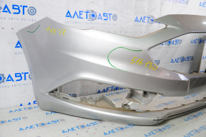 Front bumper bare Ford Fusion mk5 17-18 without parking sensors silver UX, pressed, cracked
