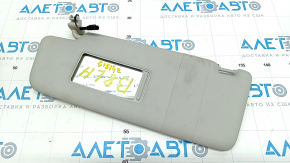 Left visor VW Passat b8 16-19 USA gray, without hook, for backlight, crack in fastening