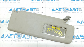 Right visor VW Tiguan 09-17 gray, without hook, for dry cleaning