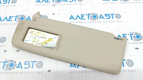 Left visor VW Tiguan 09-17 beige, without hook, without plug, for dry cleaning
