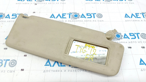 Right visor VW Tiguan 09-17 beige, without hook, without plug, for dry cleaning
