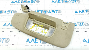 Left visor Ford Fusion mk5 13-20 beige, without hook, without plug, for cleaning