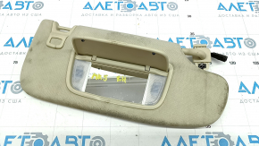 Right visor Ford Fusion mk5 13-20 beige, without hook, without plug, for cleaning