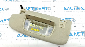 Left visor Ford Fusion mk5 13-20 beige, with control, without hook, without plug, for dry cleaning, broken fastening