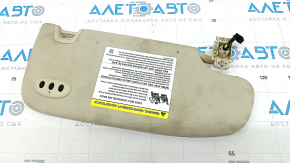 Left visor Ford Fusion mk5 13-20 beige, with control, without hook, without plug, for dry cleaning, broken fastening
