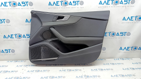Door trim card front right Audi A5 F5 17-19 5D leather black, insert under black wood, Bang and Olufsen, no backlight