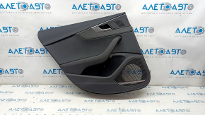 Door trim card rear left Audi A5 F5 17-19 5D leather black, insert under black wood, Bang and Olufsen