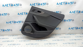Door trim card rear right Audi A5 F5 17-19 5D leather black, insert under black wood, Bang and Olufsen