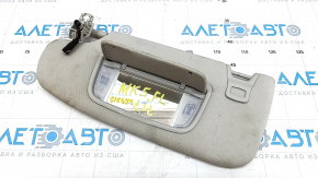 Left visor Ford Fusion mk5 13-20 gray, without hook, for cleaning, without plug