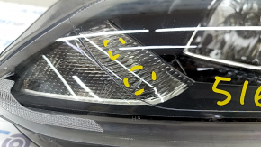 Headlight front left bare Ford Escape MK4 20-22 halogen + LED DRL, scratches, broken mount
