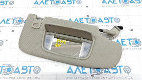 Right visor Ford Fusion mk5 17-20 light gray, without hook, without plug
