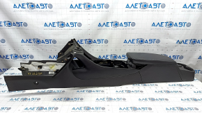 Console center armrest and cup holders Chevrolet Volt 16 - black, blue stitching, scratches, cracks, broken fasteners