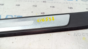 Door sill trim outer front left Audi A5 F5 17- 5D black with chrome, scratches, broken guide