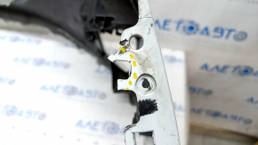 Front bumper bare Ford Escape MK4 20-22 without parking sensors, white YZ, scratch, broken fasteners, torn
