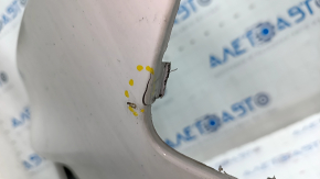Front bumper bare Ford Escape MK4 20-22 without parking sensors, white YZ, scratch, broken fasteners, torn