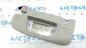 Left visor Lincoln MKZ 13-14 gray, with control, without hook, without plug, for dry cleaning