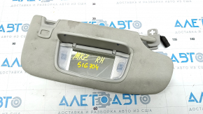 Right visor Lincoln MKZ 13-16 gray, without hook, dry cleanable