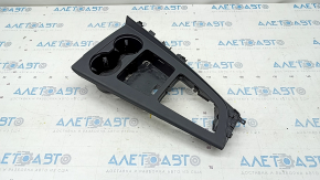 Center console trim with cup holders Audi A5 F5 17- black, ebony