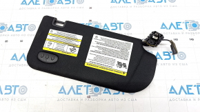 Left visor Lincoln MKC 15 - black, with control, without hook, broken fastening