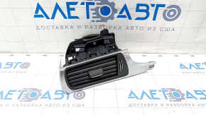 Front panel air duct deflector driver's Audi A6 C7 16-18 black, with chrome trim