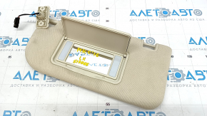 Left visor Lincoln MKC 15 - beige, without hook, without plug, for dry cleaning, broken fastening,