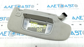 Right visor Lincoln MKZ 13-14 gray, without hook, dry cleanable