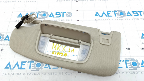 Left visor Lincoln MKX 16 - light gray, with control, without hook, for dry cleaning