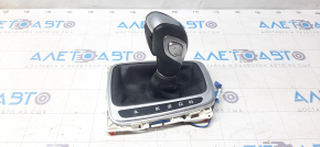 Automatic transmission knob with shifter cover Ford Fusion mk5 13-16 leather black type 1, scratches, chrome swelled