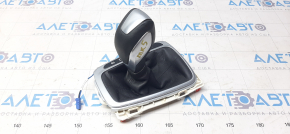 Automatic transmission knob with shifter cover Ford Fusion mk5 13-16 leather black type 1, scratches, chrome swelled
