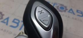 Automatic transmission knob with shifter cover Ford Fusion mk5 13-16 leather black type 1, scratches, chrome swelled