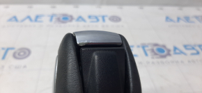 Automatic transmission knob with shifter cover Ford Fusion mk5 13-16 leather black type 1, scratches, chrome swelled