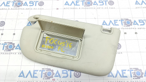 Left visor Ford Focus mk3 11-18 gray, without hook, for dry cleaning