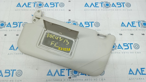 Left visor Ford Focus mk3 11-18 grey, type 2, without hook, dry cleanable