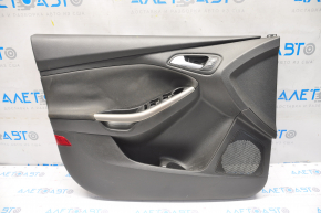 Door trim card front left Ford Focus mk3 15-18 black with black insert cloth, Titanium, worn, needs cleaning