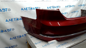 Rear bumper assembly Audi A5 F5 17-19 for parking sensors premium, prestige, red, pressed, scratches, breakage of the bracket, crack on the molding