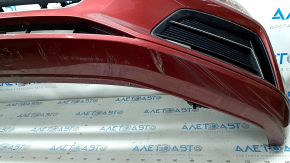 Front bumper assembly Audi A5 F5 17-19 for parking sensors premium, prestige, with radiator grille, red, scratches, sand on chrome, broken fastener