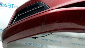 Front bumper assembly Audi A5 F5 17-19 for parking sensors premium, prestige, with radiator grille, red, scratches, sand on chrome, broken fastener