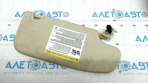 Left visor Ford Edge 15 - beige, without hook, dry cleanable