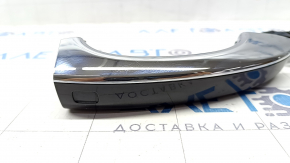 Door handle outer rear right Audi A6 C7 12-18 keyless chrome, scratches