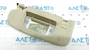 Left visor Ford Edge 15 - beige, with control, without hook, for dry cleaning