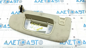 Left visor Ford Edge 15 - beige, with control, without hook, without plug, for dry cleaning