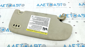 Left visor Ford Edge 15 - beige, with control, without hook, without plug, for dry cleaning