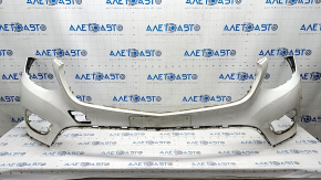 Bare front bumper Mercedes GLC 300/350e 16-19 without parking sensors, white, scratch, broken guide