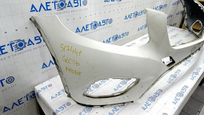 Bare front bumper Mercedes GLC 300/350e 16-19 without parking sensors, white, scratch, broken guide