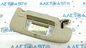 Right visor Ford Edge 15 - beige, without hook, without plug, for dry cleaning, crack in fastening