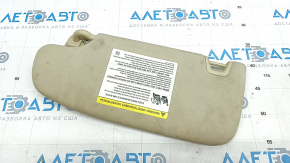 Right visor Ford Edge 15 - beige, without hook, without plug, for dry cleaning, crack in fastening