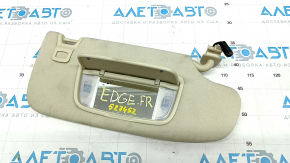 Right visor Ford Edge 15 - beige, without hook, dry cleanable
