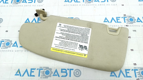 Right visor Ford Edge 15 - beige, without hook, dry cleanable
